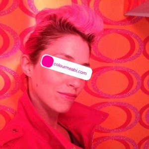 colourmeabi pink fake faux mohican style