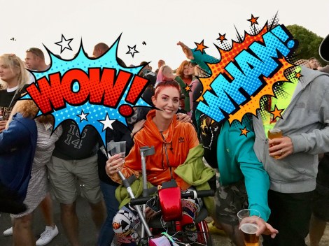 Colourmeabi Orbital Faithless ME Fibromyalgia Music Gig Disabled Mobility Scooter Concert at Brighton Racecourse colourmeabi.com